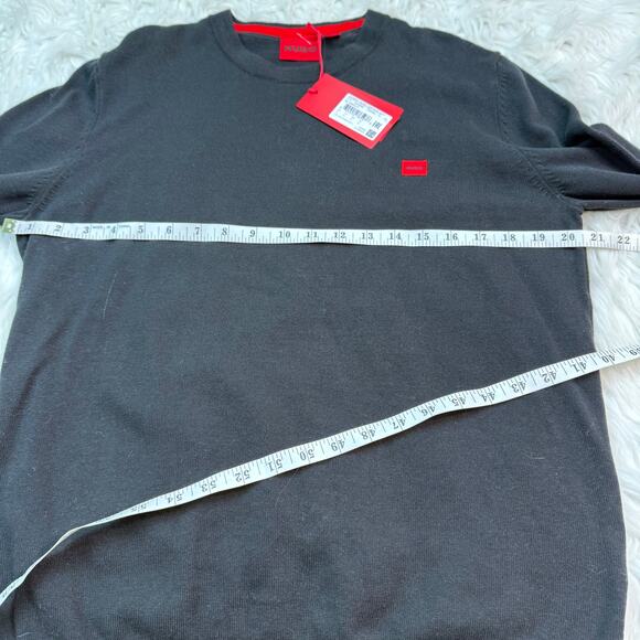 HUGO by Hugo Boss Men's San Cassius Logo Sweater Black Size M NWT Urban Luxury - Picture 8 of 15